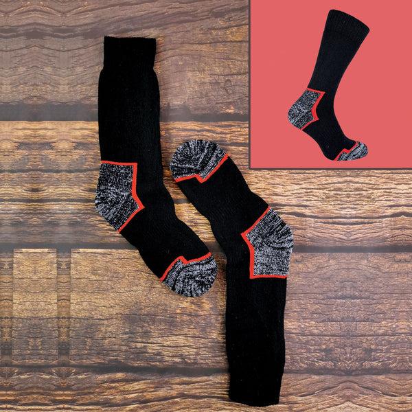 Sock Snob 3 Pack Mens Heavy Duty Cotton Cushioned Work Boot Socks