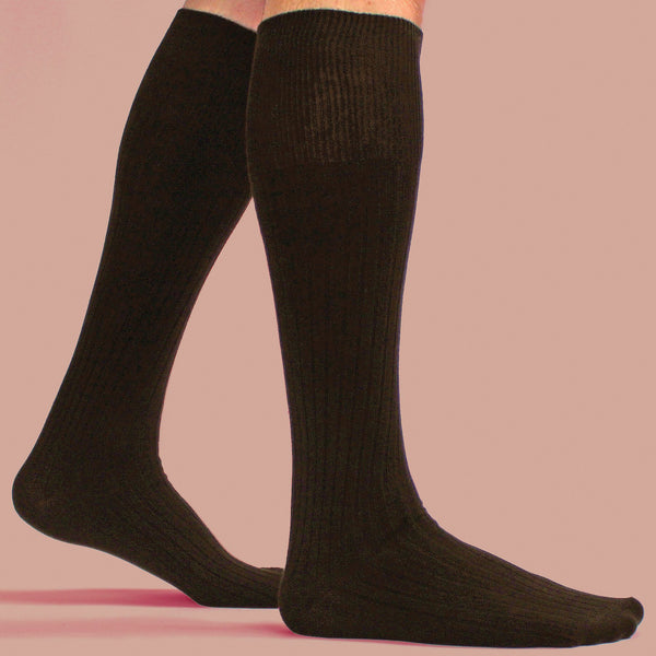 Sock Snob 3 Pack Mens Long Knee High Length 100% Cotton Socks