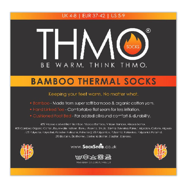 Sock Snob 3 Pack Unisex Bamboo Thermal Socks For Winter