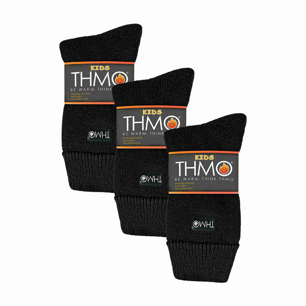 Sock Snob 3 Pairs Kids Thermal Socks | Ribbed Soft Top Fleece Fluffy Inner Warm Socks