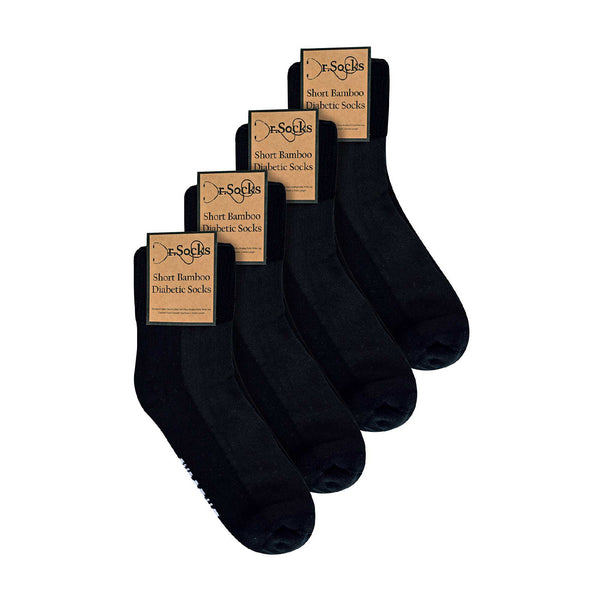 Sock Snob 4 Pack Extra Wide Bamboo Diabetic Ankle Socks