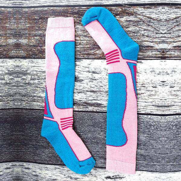 Sock Snob 4 Pack Mens Long Knee High Wool Blend Ski Socks