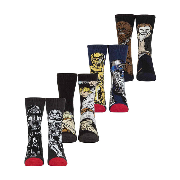 sock snob 4 Pairs Kids Winter Lite Star Wars Socks: Thermal Fun Novelty Socks