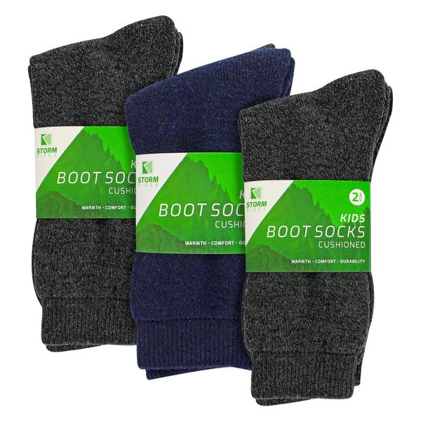 Sock Snob 6 Pack Boys Value Boot Socks | Outdoor Warm Hiking Socks