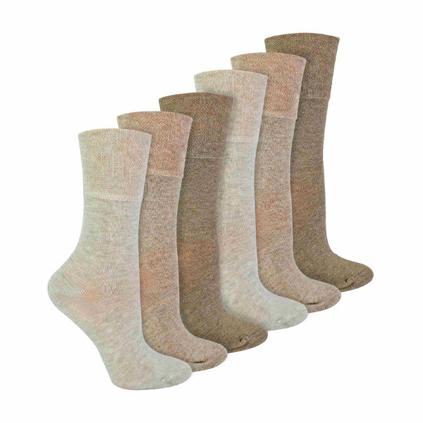 sock snob 6 Pack Ladies Non Elastic Bamboo Diabetic Socks