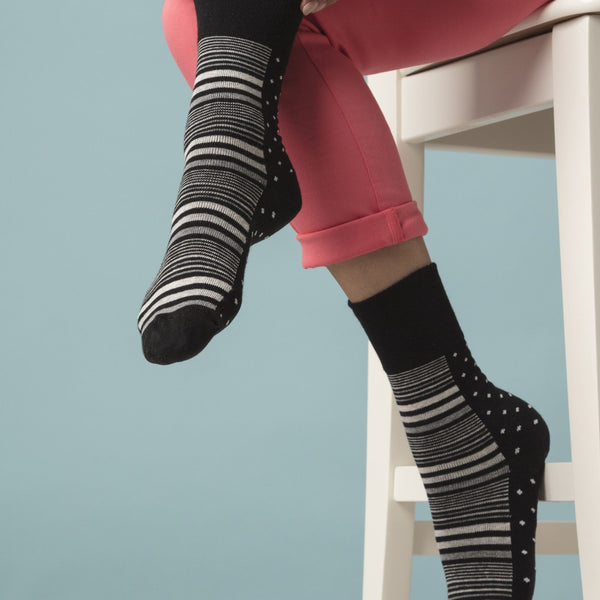 Sock Snob 6 Pack Ladies Non Elastic Loose Top Bamboo Socks