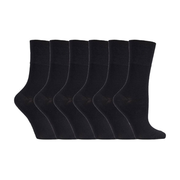 sock snob 6 Pack Ladies Non Elastic Loose Top Bamboo Socks