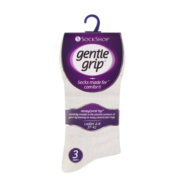 Sock Snob 6 Pack Ladies Non Elastic Plain Coloured Cotton Socks