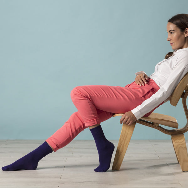 Sock Snob 6 Pack Ladies Non Elastic Soft Top Cotton Diabetic Socks