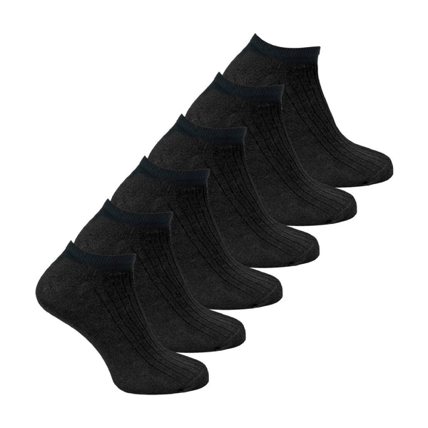 sock snob 6 Pack Mens 100% Cotton Soft Breathable Ankle Trainer Socks