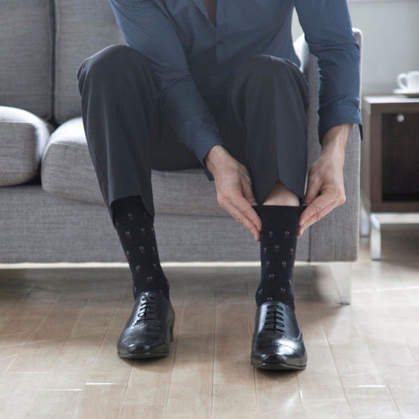 Sock Snob 6 Pack Mens Loose Top Plain Coloured Cotton Socks