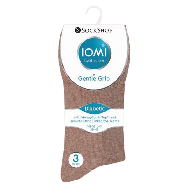 Sock Snob 6 Pack Mens Non Elastic Cotton Diabetic Socks With Seamless Toe 12-14 UK