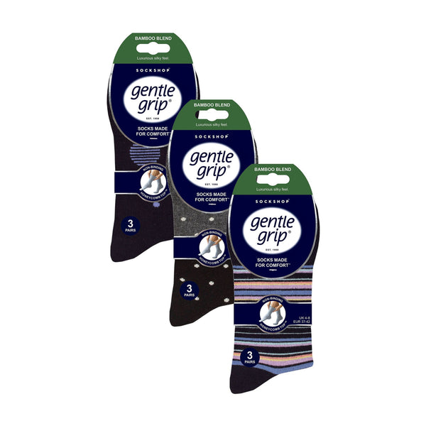 Sock Snob 9 Pack Ladies Soft Breathable Bamboo Non Elastic Dress Socks