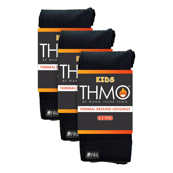 Sock Snob Kids 3 Pack Thermal Leggings With Thermal Brushed Inner