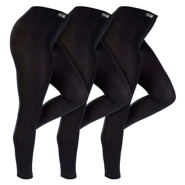 sock snob Kids 3 Pack Thermal Leggings with Thermal Brushed Inner