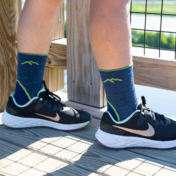 Sock Snob Kids Merino Wool Crew Lightweight Hiking Socks For Boys & Girls