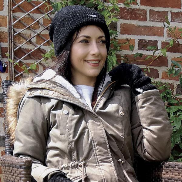 Sock Snob Ladies 3M Thinsulate Lined Chenille Thermal Beanie Hat & Gloves Set