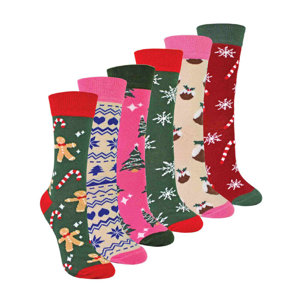 sock snob Ladies Novelty Festive Christmas Socks (Multipack Options)