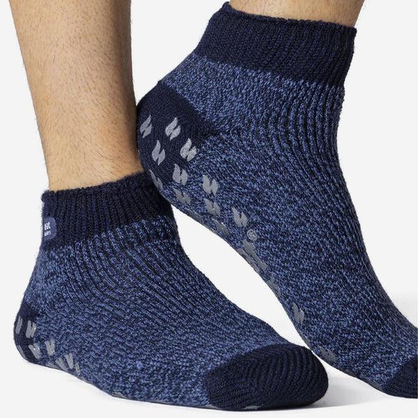 Sock Snob Mens 2.3 TOG Non Slip Low Cut Ankle Thermal Slipper Socks (Multipack Options)