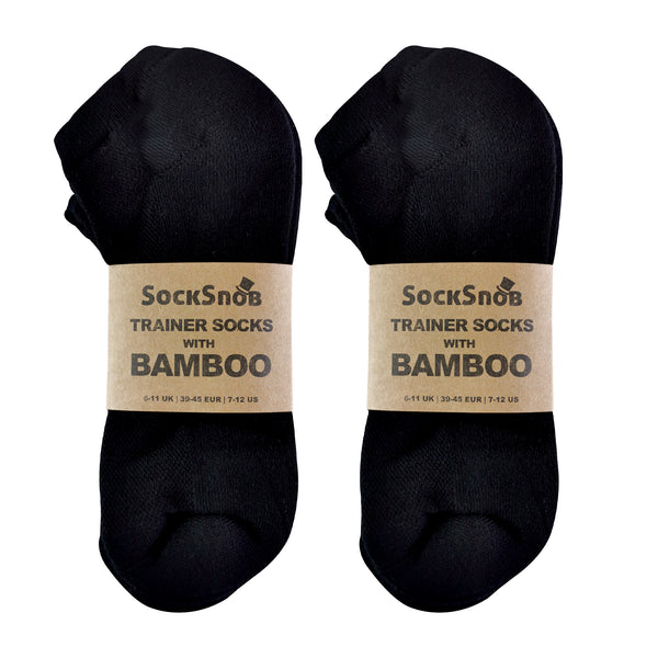 Sock Snob Mens Bamboo / Organic Cotton Low Cut Trainer Socks (Multipack Options)