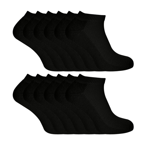 sock snob Mens Bamboo / Organic Cotton Low Cut Trainer Socks (Multipack Options)