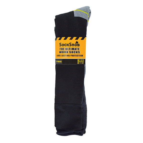 Sock Snob Mens Long Knee High Work Socks (Multipack Options)