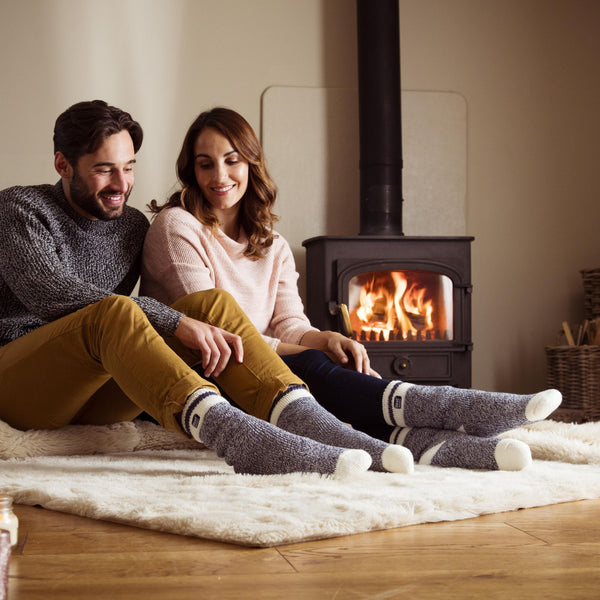 Sock Snob Mens Twist Patterned Thick Winter Warm Thermal Socks