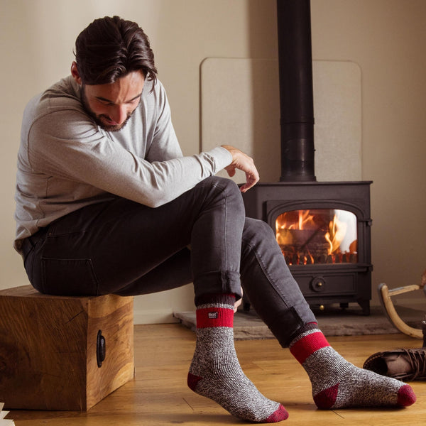 Sock Snob Mens Twist Patterned Thick Winter Warm Thermal Socks