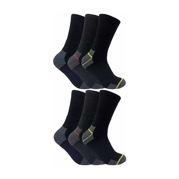 sock snob Mens Ultimate Cotton Work Socks for Steel Toe Boots (Multipack Options)
