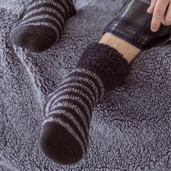 Sock Snob Mens Warm Luxury Fleece Lined Thermal Lounge Bed Socks