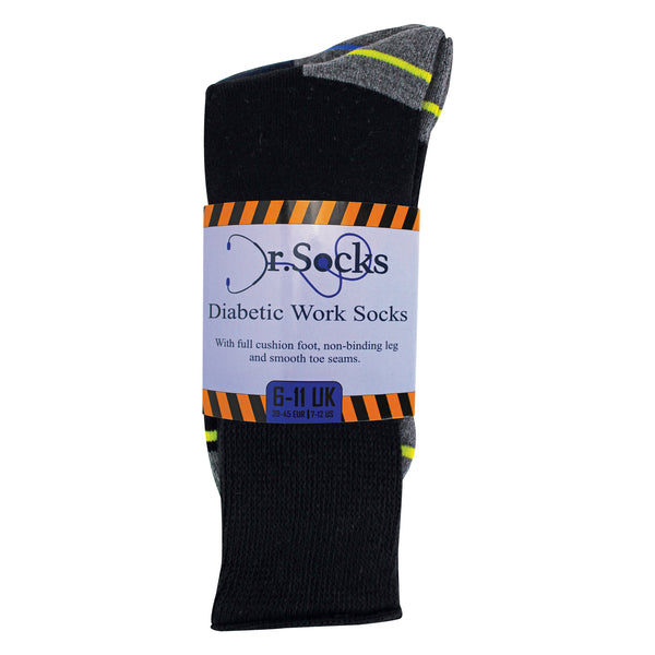 Sock Snob Multipack Mens Diabetic Work Socks | Non Elastic Breathable Diabetic Socks
