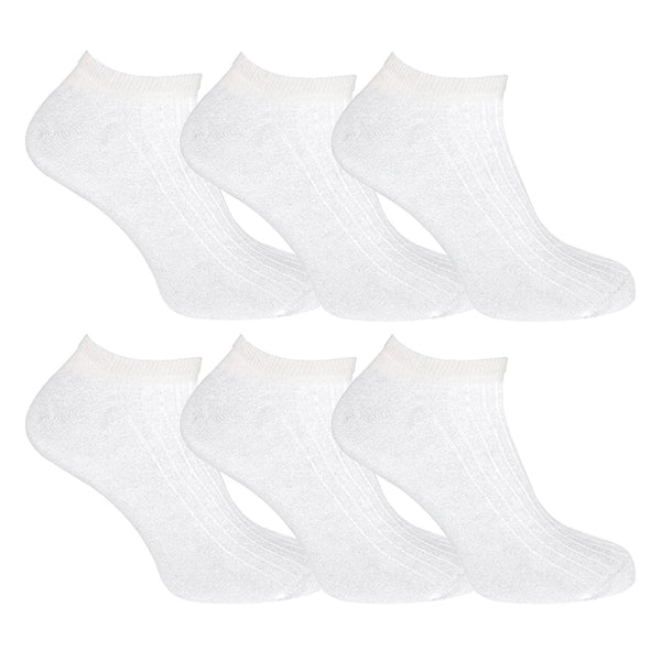 Sock Snob 12 Pack Kids 100% Cotton Trainer Socks