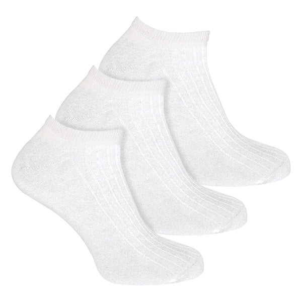 sock snob 3 Pack Kids 100% Cotton Trainer Socks