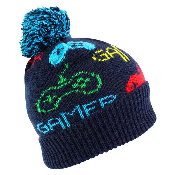 Sock Snob Boys Gaming Bobble Hat For Winter