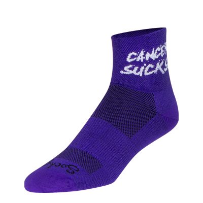 Sockguy Cancer Sucks Purple Socks