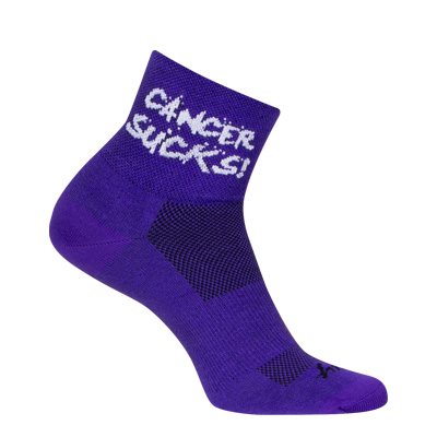 Sockguy Cancer Sucks Purple Socks