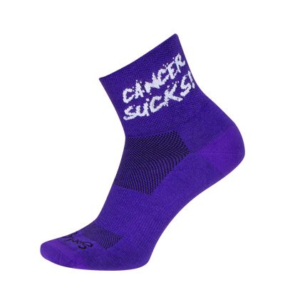 Sockguy Cancer Sucks Purple Socks
