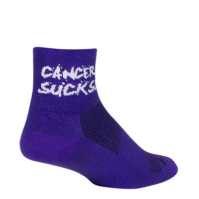 sockguy Cancer Sucks Purple socks