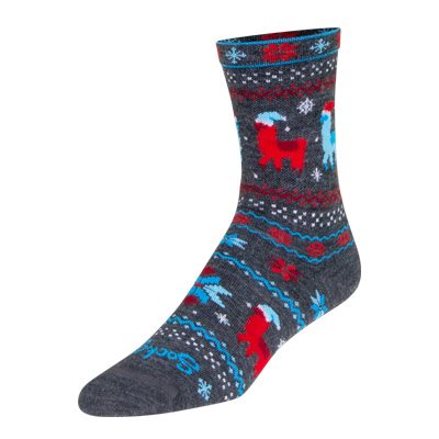 Sockguy Ugly Sweater Llamas Wool Socks