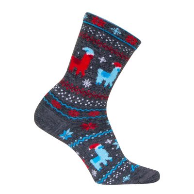Sockguy Ugly Sweater Llamas Wool Socks