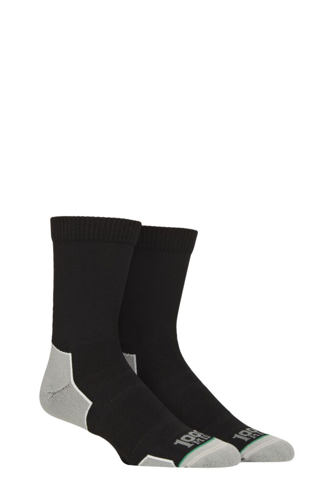 Sockshop 1000 MileMens And Womens Run Repreve Crew Socks 2-Pair