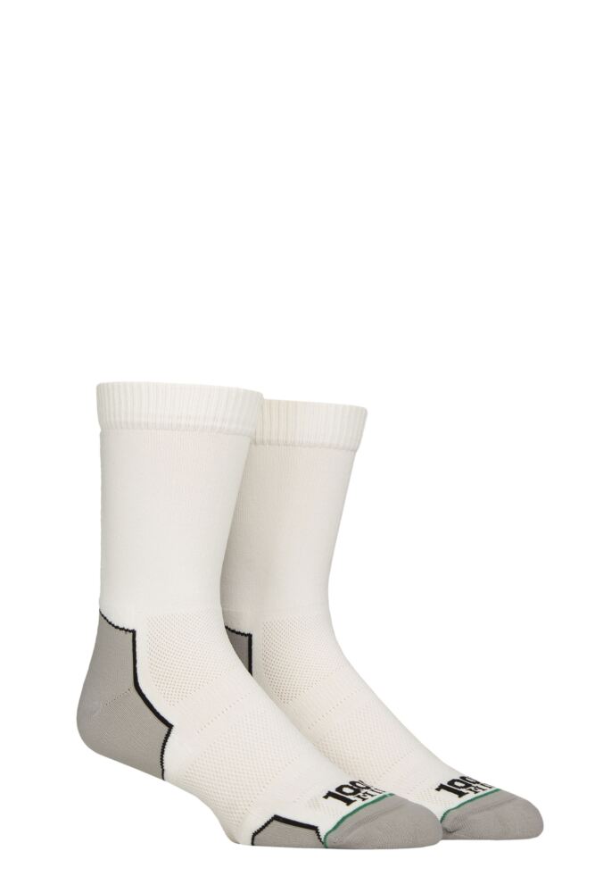 Sockshop 1000 MileMens And Womens Run Repreve Crew Socks 2-Pair