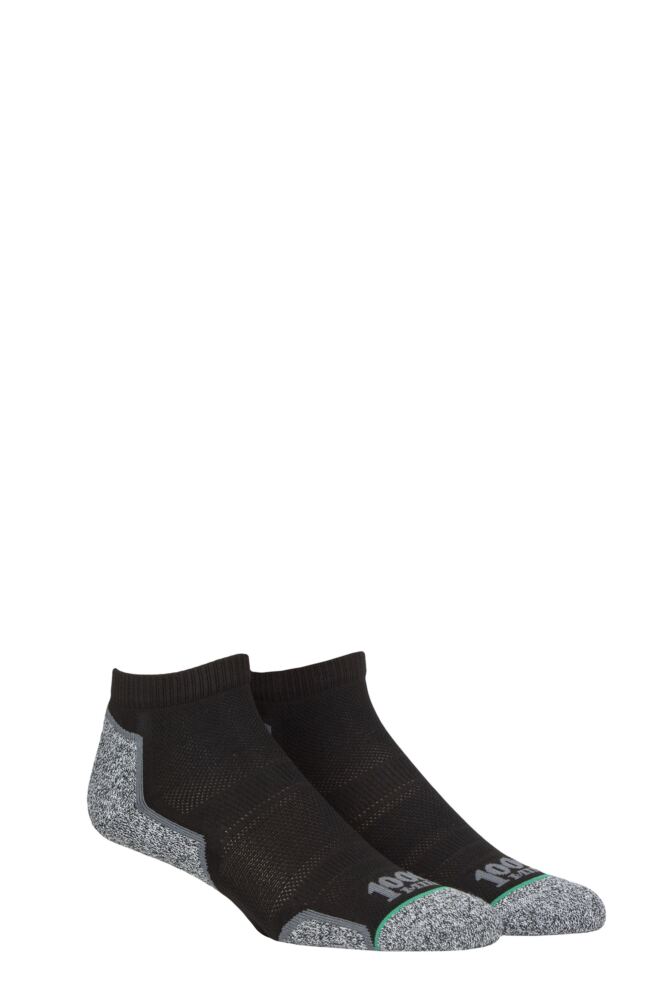 Sockshop 1000 MileMens & Womens Anklet Running Socks 2-Pair