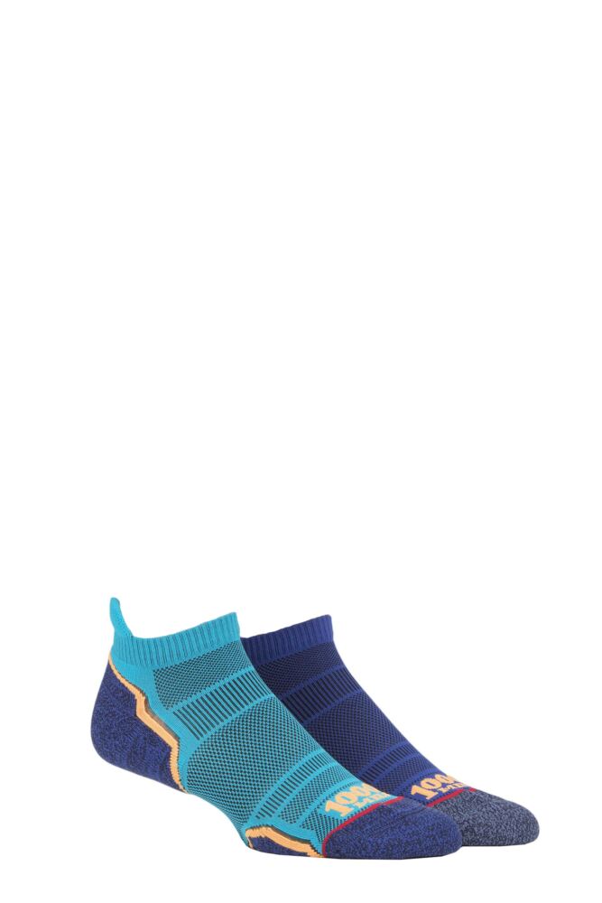Sockshop 1000 MileMens & Womens Anklet Running Socks 2-Pair