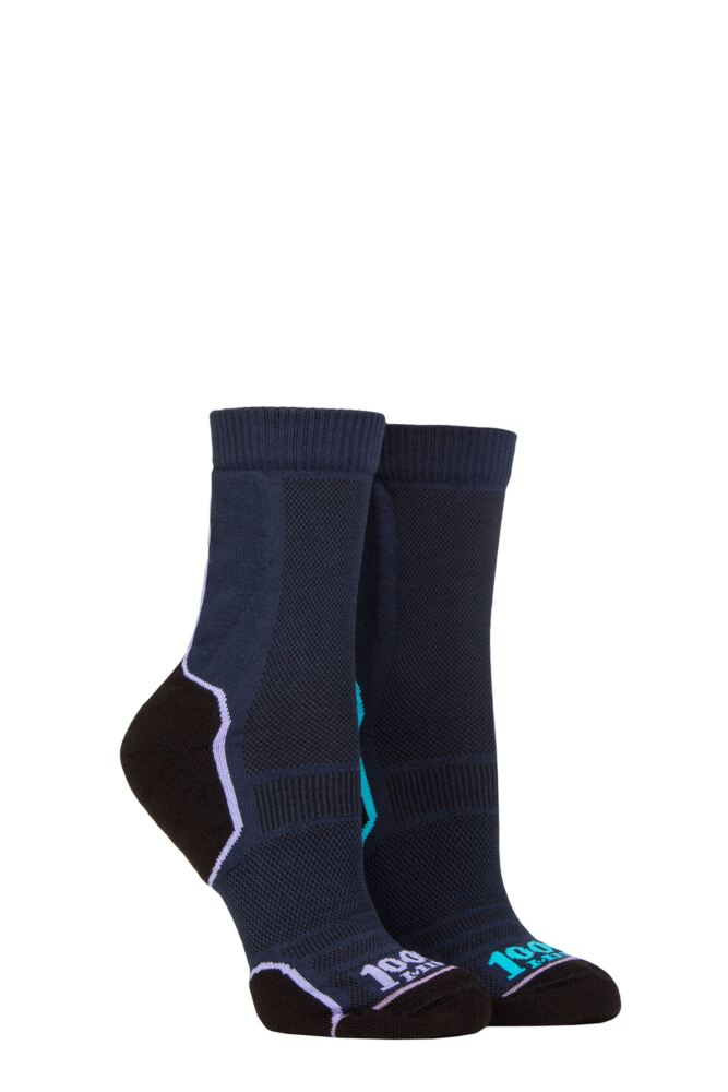 Sockshop 1000 MileMens & Womens Repreve Nylon Trail Socks 2-Pair