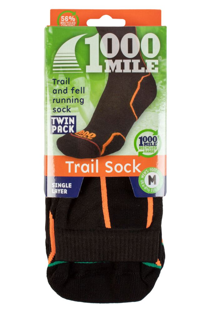 sockshop 1000 MileMens & Womens Repreve Nylon Trail Socks 2-Pair