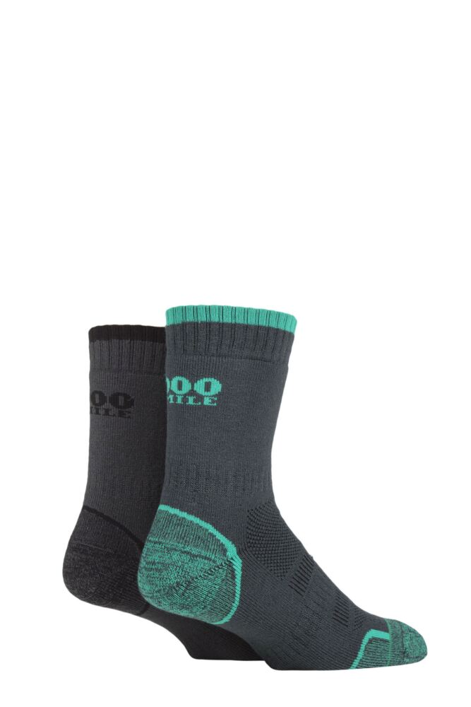 Sockshop 1000 MileMens & Womens Single Layer Walking Socks 2-Pair