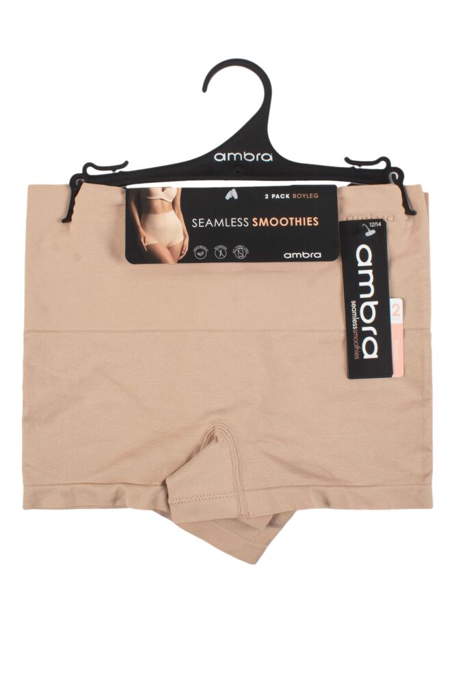sockshop AmbraWomens Seamless Smoothies Shorties Underwear 2-Pack