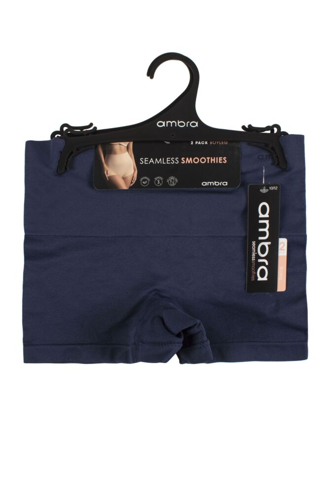 sockshop AmbraWomens Seamless Smoothies Shorties Underwear 2-Pack