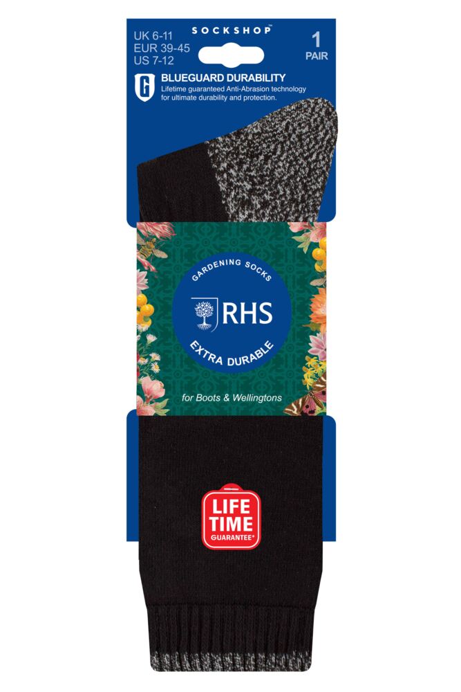 Sockshop BlueGuardMens Cotton Royal Horticultural Society Gardening Long Boot Socks